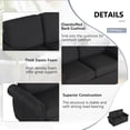 thumbnail image 5 of LUCKHAO 57.9" Orisfur Pull Out Sofa Bed Loveseat Sleeper with Twin Size Memory Mattress with Two USB Ports for Living Room Spaces, Black, 5 of 26