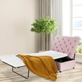 thumbnail image 2 of Giantex Folding Ottoman Sleeper Chair, Convertible Guest Sofa Lounge, Pink, 2 of 10