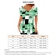 thumbnail image 5 of Tops con cuello en V ahuecados Camiseta de manga corta con estilo transpirable con estampado de cuadros de poliéster para mujer Verde XXL, 5 of 5