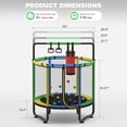 thumbnail image 7 of 55” Toddler Trampoline for Kids with Enclosure, Kids Trampoline, SEGMART Indoor Trampoline, Small Trampolines for Kids, Mini Trampoline with Sandbag, Rings, Ocean Balls, Gifts for Boys, Girls, 7 of 7