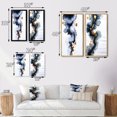 thumbnail image 4 of Designart "Suites of Distant Moods Gilded Ink Abstract IV" Abstract Painting Framed Wall Art Set Of 2 - Modern Blue Gallery Wall Frame Set For Home Decor, 4 of 6
