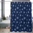 thumbnail image 2 of Christmas Snowflake Bathroom Shower Curtain Winter Cowboy Blue Simple Background Waterproof Washable Shower Curtains for Bathtub Bath Decor with Grommets and Hook 66 X 72 Inch, 2 of 8