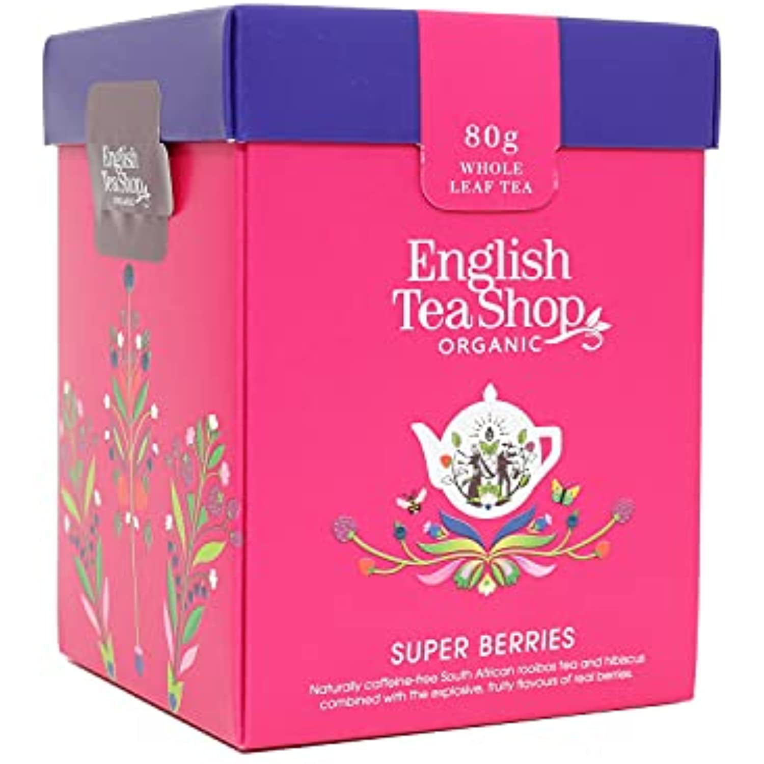 English Tea Shop Organic Super Berries - 80G Whole Leaf Tea Pack, 80G