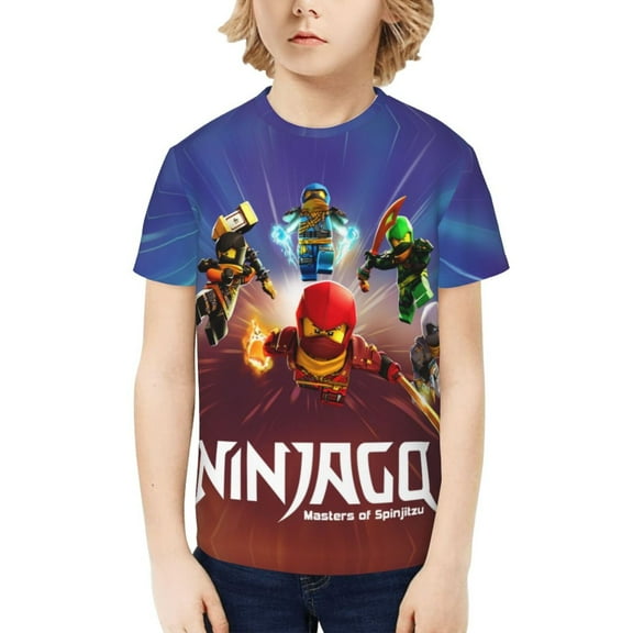 Ninjago Kids T-Shirt 3d Printed Graphic T-Shirts Boys And Girls Short Sleeve Shirts For Youth Kids X-Small