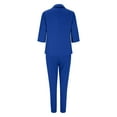 thumbnail image 5 of Hontri Women's Trousers Suit, Women's Office Trouser Suit Trouser Suit Trousers 2 Piece Suit Plain Two Piece Slim Fit Sporty Trouser Suit Blue Xl, 5 of 7