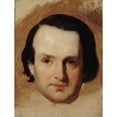 thumbnail image 2 of François Joseph Heim 15x18 Black Ornate Wood Framed Double Matted Museum Art Print Titled - Portrait of Victor Hugo (1802-1885), Writer (1835), 2 of 5