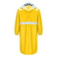 thumbnail image 6 of Plus Size Men's Long PVC Raincoat Solid Color Reflective Strip Hiking Rainstorm Proof Breathable Outdoor Jacket Long Sleeve Camping Fishing Work Rain Gear Essential Gift | JASKFLY,Yellow 4XL, 6 of 6