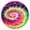 Colorful Tie Dye-2, variant on Colorful Tie Dye Pattern Round Fitted Tablecloth with Elastic Edge,Dining Table Cover Waterproof,Outdoor Round Tablecloth for Camping,Dining,Indoor and Outdoor