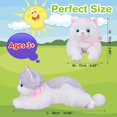 thumbnail image 3 of Gato de peluche gris, animal de peluche, gato, juguete realista, gatito súper suave, gatito tierno, mascota, gatito, gato esponjoso, calmante, abrazo, dormir, cumpleaños, Navidad, 3 of 5