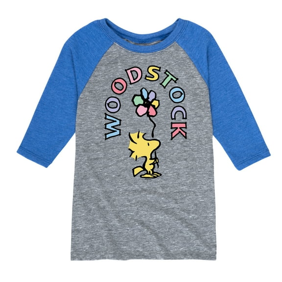 Peanuts - Woodstock Flower - Youth Raglan Tee