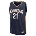 thumbnail image 2 of Men's Fanatics Yves Missi Navy New Orleans Pelicans 2024 NBA Draft Fast Break Player Jersey - Icon Edition, 2 of 3