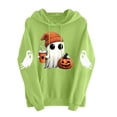 thumbnail image 5 of SSZMDLB Women Fall Holiday Hooded Graphic Casual Pullover Tops Long Sleeve Crew Neck Sweatshirt Tee Loose Fit Streetwear Y2K Aesthetic Cozy Outdoor Party, Mint Green L, 5 of 6