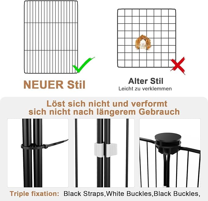 X XBEN 48" Guinea Pig Cages, Small Aniamal PlayPen with 600D Oxford Waterproof Linner, 12 Panels Triple Fixing C&C Cage 48''L X 24''W X 16''H