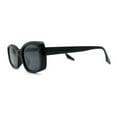 thumbnail image 3 of Womens Mod Rectangle Iconic Fashion Plastic Sunglasses All Black, 3 of 4