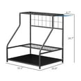 thumbnail image 3 of Deck Box Garden Tool Organizer,3-Tier Yard Tool Storage Rack,with Hooks for Long-Handled,Broom,Shovel,Outdoor Storage Box, 3 of 8