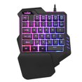 thumbnail image 4 of Matsuzay Teclado LED para juegos con cable de 1,6 m con retroiluminación, soporte para muñeca, 35 teclas, teclado de para una mano, accesorios Juegos de teclado y mouse para computadora, 4 of 8