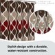 thumbnail image 5 of Brown Geometric Shower Curtain Red Tan Creative Home Textured Modern Home Fabric Bathroom Curtains Decor Set with (72" WX72 H), 5 of 5
