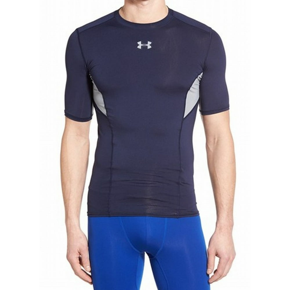 Under Armour - Under Armour NEW Navy Blue Mens Size Large L Crewneck Compression Shirts