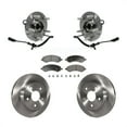thumbnail image 1 of Transit Auto Front Hub Bearing Assembly Disc Brake Rotors and Semi-Metallic Pads Kit for Car Ram 1500 Classic 4WD KBB-105437, 1 of 11