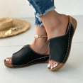 thumbnail image 4 of Mepaouo Summer Sandals for Women 2025 Platform Wedge Slides Arch Support Orthotic Casual Walking Shoes, 4 of 8