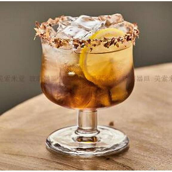 HEMOTON Transparent Glass Cup for Storage Reusable Cocktail Coffee Cup with Stable Base and Minimalist Design 6.5 oz