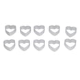 thumbnail image 1 of Juego de 10 moldes de acero inoxidable para pastel de luna, cortadores de galletas y bizcochos, para hornear, con forma de corazón., 1 of 14