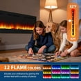 thumbnail image 2 of Historyli 30 Inch Recessed Wall-Mounted Electric Fireplace with Touchscreen Control,120V/1500W,Features 12 Flame Color Settings,Timer Function,Dual Heating Levels,and 5 Brightness Adjustments,Black, 2 of 7