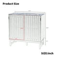 thumbnail image 5 of Nmkwnr 2 Doors Wood Storage Cabinet with Metal Legs, Perfect for Living Room, Kitcheb, Black, 5 of 10