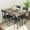 Cement ash, variant on Wood Dining Table Set for 4 with Upholstered Chairs, 5-Piece Kitchen Table Set