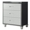 thumbnail image 3 of Heavy-Duty Metal Storage Cabinet with Wheels - 3 Drawer Tool Cabinet for Garage, Office, and Home Organizer Solutions, Black/Gray, 3 of 14