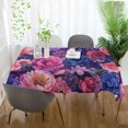 thumbnail image 3 of Yayeee Tablecloths 54" x 54" Rectangle Wrinkle Resistant Party Table Cover, Vibrant Art Flowers, 3 of 8