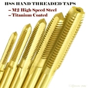 Max-Craft HSS M2 Hand Taps Titanium Nitrided Straight Flute HSS Taps Threads Screws in Metal Steel