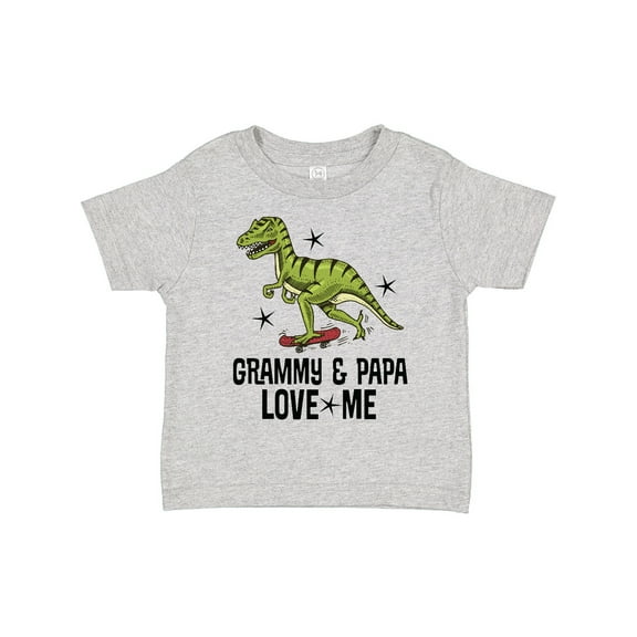 Inktastic Grammy and Papa Love Me Dinosaur Grandson Boys Toddler T-Shirt
