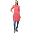 thumbnail image 2 of Phagun Womens Cotton Blend Indian Kurti Ethnic Kurta Casual Summer Tunic, 2 of 6