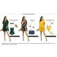 thumbnail image 5 of MLANM Women Summer Tunic Dress V Neck Casual Loose Flowy Swing Shift Dresses, S Yellow, 5 of 8