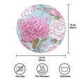 thumbnail image 3 of 15.4" Round Placemat Set of 1 Polyester Fabric Place Mats Non-Slip Dining Kitchen Table Mats for Kitchen Party Decor Pink Peony Pattern, 3 of 5