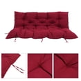 thumbnail image 4 of 3 Seater Porch Swing Cushion with Backrest and Ties, Made of Premium Polyester and PP Cotton, Great for Outdoor Furniture, Features Rivet and Tufted Design, 4 of 7