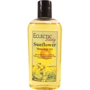 Sunflower Scented Massage Oil by Eclectic Lady, 4 oz, Sweet Almond Oil and Jojoba Oil