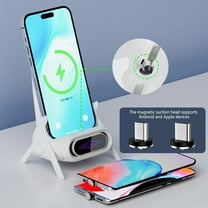 SINGOMON Wireless Charger, 15W Fast Charging, Lazy Phone Stand, Compatible with iPhone 16/15/14/13 Pro XS/8 Plus, Samsung Galaxy S25/S24/S23/Note 20, Etc.