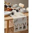 thumbnail image 6 of Happy Easter Bunny Carrot Table Runner 36 Inches, Spring Summer Botanical Rustic Bed Runner Dresser Scarves Tabletop for Indoor Outdoor Parties/Ceremony/Banquet, 13"x 36", 6 of 8