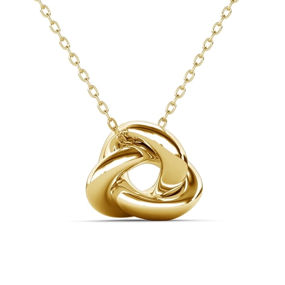 Cate & Chloe Ashley 18k Yellow Gold Plated Knot Pendant Necklace, Gift for Women