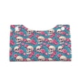 thumbnail image 4 of Lsque happy Skull rose Printed Long Tissue Box Cover Holder, Facial Paper Organizer Dispenser,Triangle with Bottom Belt, PVC Leather Decorative Organizer, 4 of 9