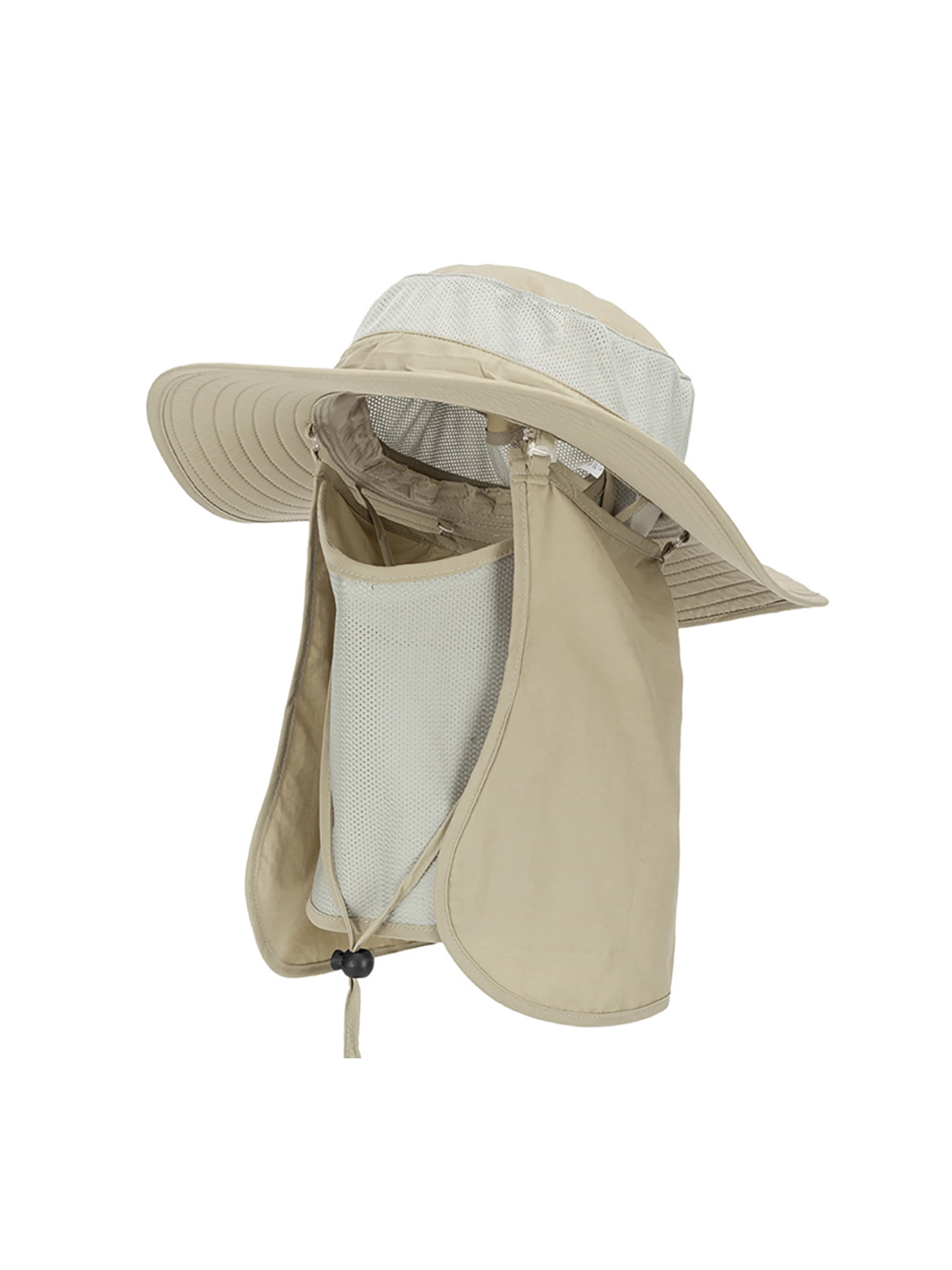 Orolay Men 360° Protection Sun Hat Safari Fishing Hat Neck Face Flap Cover  UPF+ 50,Khaki