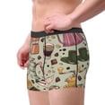 thumbnail image 2 of Yiaed Coffee Makers Macaroons Chocolate Print Men's Soft Cotton Boxer Shorts Breathable Boxers Underwear Moisture-Wicking Underwear Stretch Boxer Briefs for Man-Medium, 2 of 5