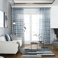 thumbnail image 2 of Cortina semitransparente para ventana, cortina de gasa para ventana, divisor de habitación para balcón de dormitorio, 100x250 cm, azul, 2 piezas Sweethay LF0161-02B*2, 2 of 7