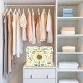thumbnail image 4 of Yayeee Collapsible Cube Storage Bin with Lid Fabric Closet Decorative Basket with Handles, Floral Birds Pattern, 4 of 7