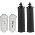 thumbnail image 1 of Gravity Water Filter Replacement,for Berkey® Black Carbon (BB9-2®) Purification Elements and Fluoride Filters K5366 (PF-2®) Combo Pack,Compatible with Berkey® Filtration System,Pack of 4, 1 of 6