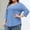 Sky Blue(Trending), variant on Mingw Womens Shirts Gray,Plus Size 3/4 Sleeve Clothes Comfortable Blouses Swing Tunic Crewneck Loose Clothing Shirt for Everyday Wear