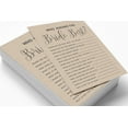 thumbnail image 3 of Inkdotpot 50-PackKraft RusticHow Well Do You Know The Bride Bridal Shower Bachelorette PartyGameWho Know The Bride Best ActivityCards, 3 of 7