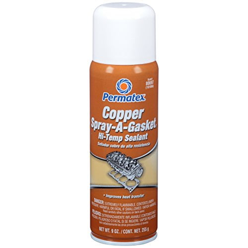 Permatex 80697 Copper SprayAGasket HiTemp Adhesive Sealant, 9 oz